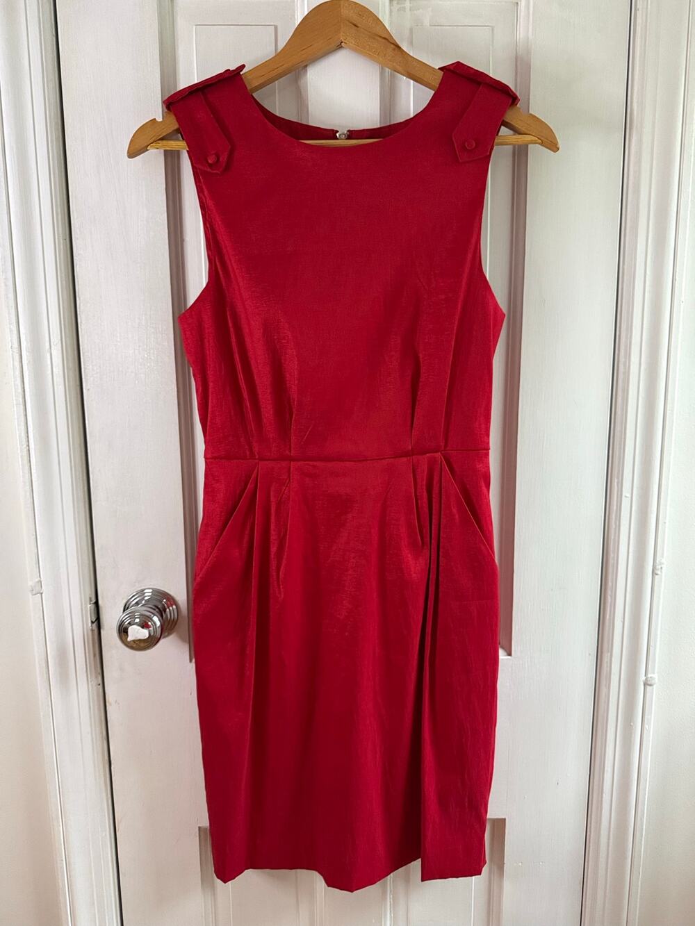 W118 by Walter Baker Red Dress Size Small Sleeveless Zip Back EUC